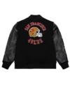 Bridgett San Francisco 49ers Black Wool Varsity Jacket Back