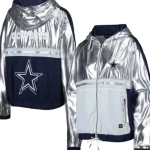 Brody Fay Dallas Cowboys Silver Hooded Jacket