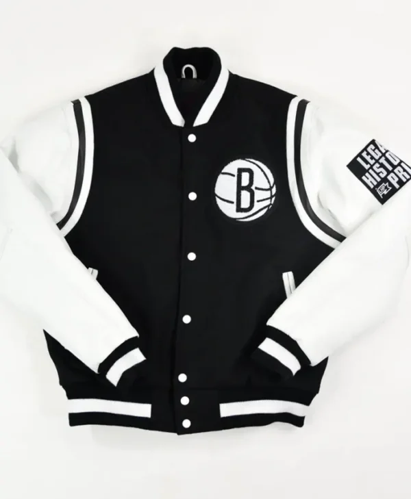 Brooklyn Nets Baseball Wool Letterman Jacket