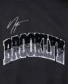 Brooklyn Nets Black Bomber Track Jacket Logo