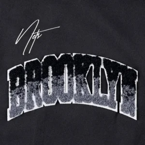Brooklyn Nets Black Bomber Track Jacket Logo