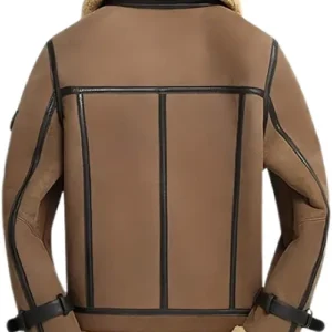 Brown Shearling B3 Flight Jacket For Sale