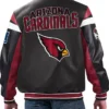 Buy Arizona Cardinals Black Genuine Sheep Leather Varsity Jacket