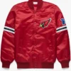 Buy Arizona Cardinals Red Vintage Bomber Jacket