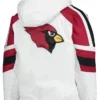 Buy Mens Starter White Cardinal Arizona Thursday Night Lights Half Snap Button Hooded Jacket