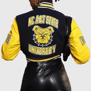 Buy North Carolina AT Cropped Varsity Jacket Sale