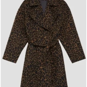 Buy Stana Katic Murder in a Small Town Brown Print Coat