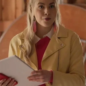 Buy Virgin River S06 Sarah Dugdale Yellow Leather Jacket
