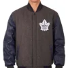 Carlos Toronto Maple Leafs Charcoal and Navy Varsity Jacket