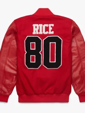 Carlson San Francisco 49ers Wool Red Varsity Jacket Back