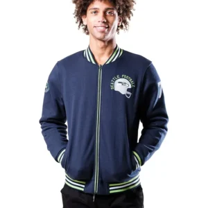 Cathrine Seattle Seahawks Zip Bomber Jacket