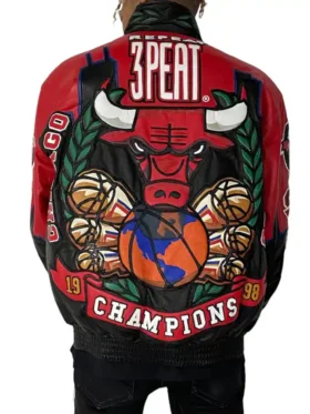 Chicago Bull Championship Leather Jacket