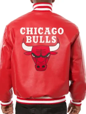 Chicago Bull Red Leather Jacket