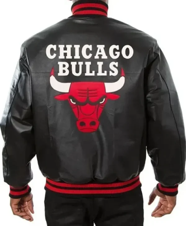 Chicago Bulls Black Leather Jacket Sale