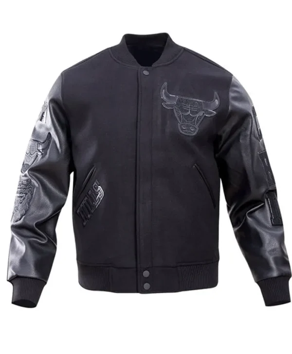 Chicago Bulls Black Varsity Jacket