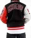 Chicago Bulls Leather Sleeve Varsity Jacket