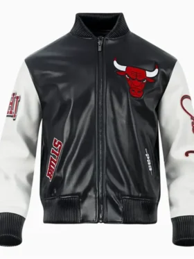 Chicago Bulls Leather Varsity Jacket