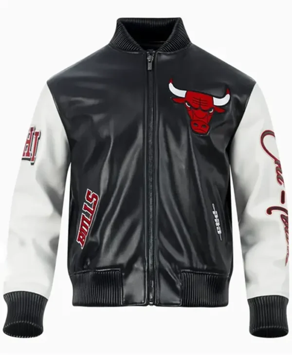Chicago Bulls Leather Varsity Jacket