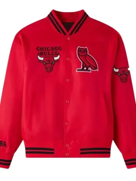 Chicago Bulls Red Varsity Jacket