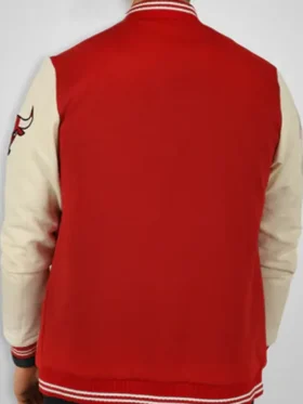 Chicago Bulls Red White Varsity Jacket