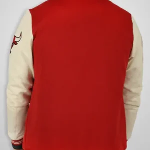 Chicago Bulls Red White Varsity Jacket