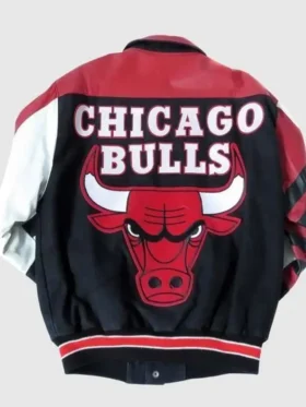 Chicago Bulls Vintage Red Leather Jacket