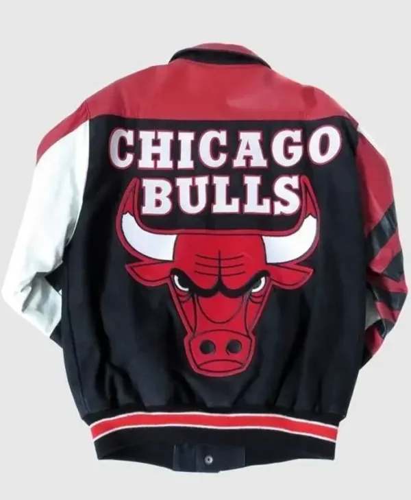 Chicago Bulls Vintage Red Leather Jacket