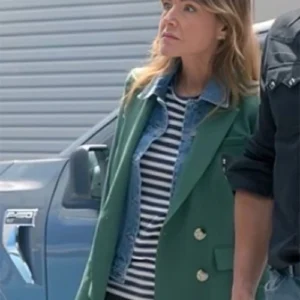 Christa Miller Shrinking S02 Green Blazer For Sale