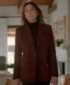 Christa Miller Shrinking S2 Burgundy Blazer