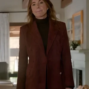 Christa Miller Shrinking S2 Burgundy Blazer