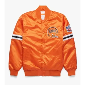 Cincinnati Bengals NFL Orange Satin Varsity Jacket