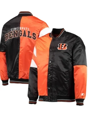 Cincinnati Bengals Team Starter Satin Varsity Jacket