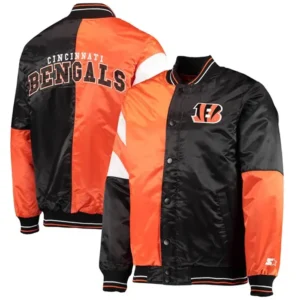 Cincinnati Bengals Team Starter Satin Varsity Jacket