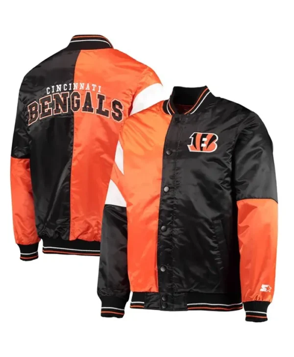 Cincinnati Bengals Team Starter Satin Varsity Jacket