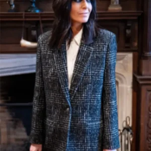 Claudia Winkleman The Traitors UK Black Tweed Blazer