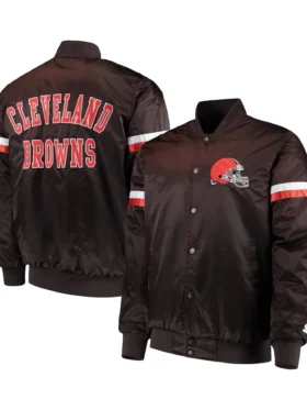 Cleveland Browns Starter Satin Varsity Brown Jacket
