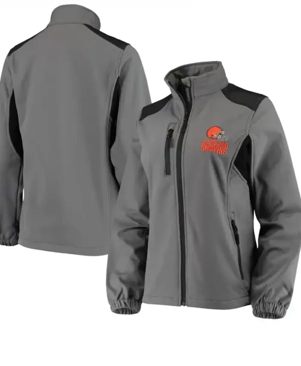 Cleveland Browns Zion Zip Grey Track Jacket