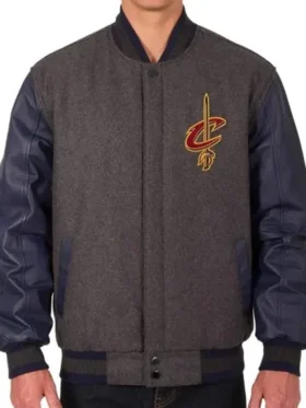 Cleveland Cavaliers Charcoal Varsity Jacket Sale