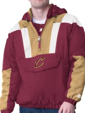Cleveland Cavaliers Charger Wine Gold Pullover Jacket