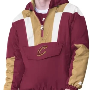 Cleveland Cavaliers Charger Wine Gold Pullover Jacket