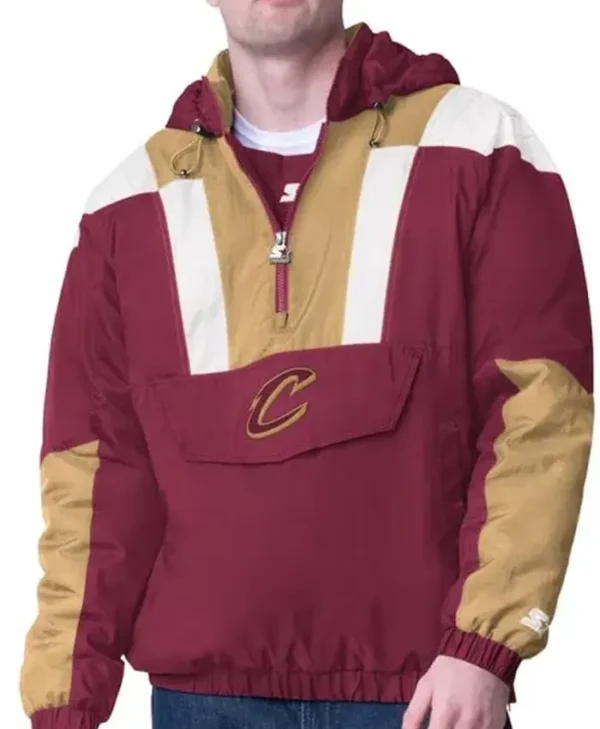Cleveland Cavaliers Charger Wine Gold Pullover Jacket