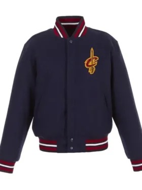 Cleveland Cavaliers Embroidered Blue Varsity Jacket