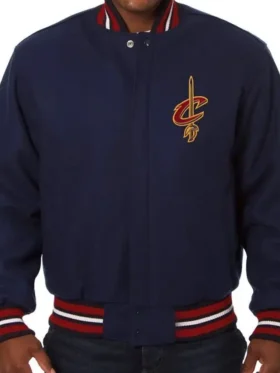 Cleveland Cavaliers Embroidered Navy Blue Jacket