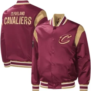 Cleveland Cavaliers Force Play Wine Varsity Jacket