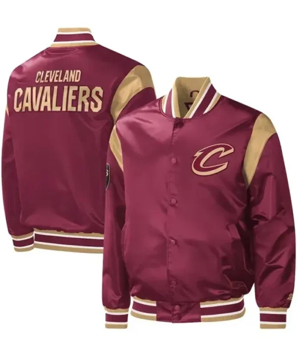Cleveland Cavaliers Force Play Wine Varsity Jacket