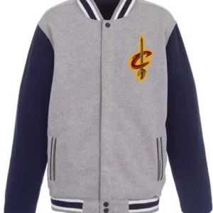Cleveland Cavaliers Gray and Blue Varsity Jacket