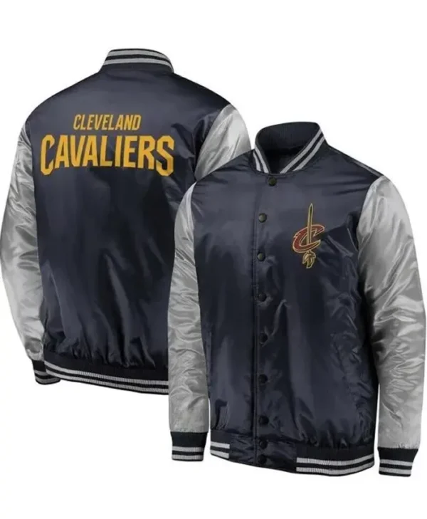 Cleveland Cavaliers Navy and Silver Varsity Jacket