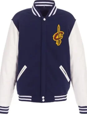 Cleveland Cavaliers Navy and White Varsity Jacket