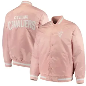 Cleveland Cavaliers Pink Satin Varsity Jacket