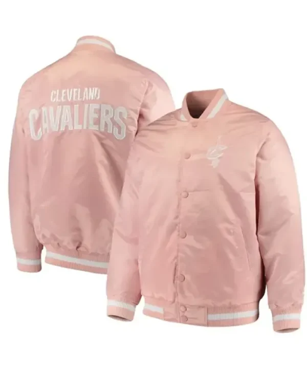 Cleveland Cavaliers Pink Satin Varsity Jacket